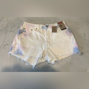 Women’s Levi’s 501 Tie Dye Button fly Shorts size 29 NWT